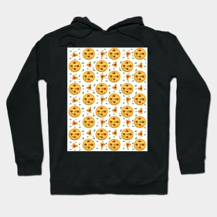 Abstract Pizza Pattern White Background Hoodie